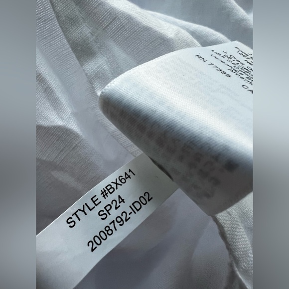 J Crew Cross Back Beach maxi Dress White Linen Blend lagenlook wedding XL - Picture 6 of 8